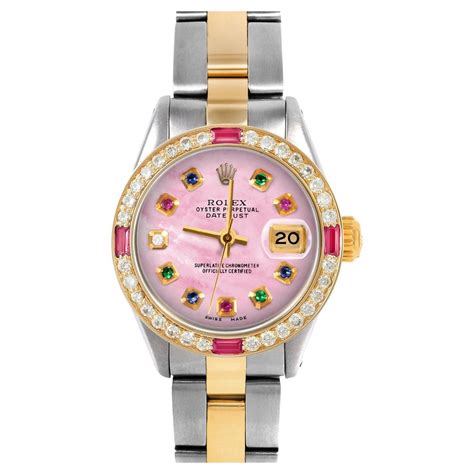 rolex ladies datejust ruby diamond watch|Rolex Datejust 26mm diamond bezel.